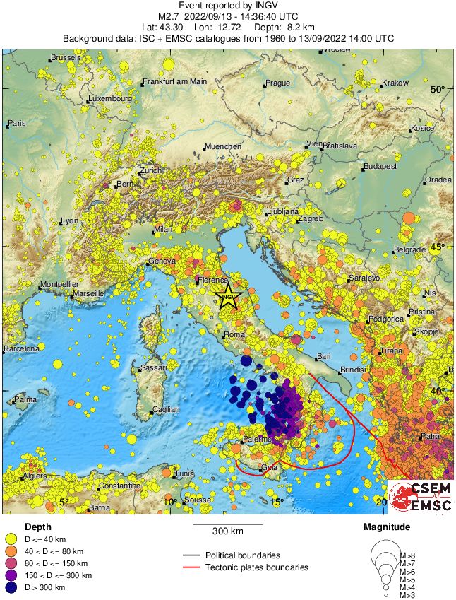wide historical seismicity