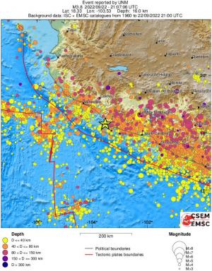 regional historical seismicity