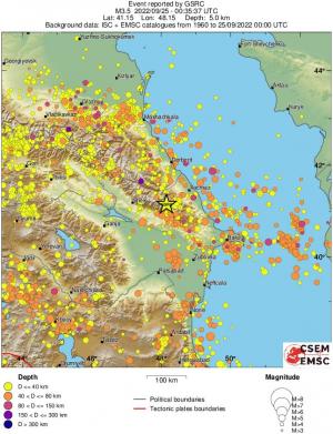 regional historical seismicity