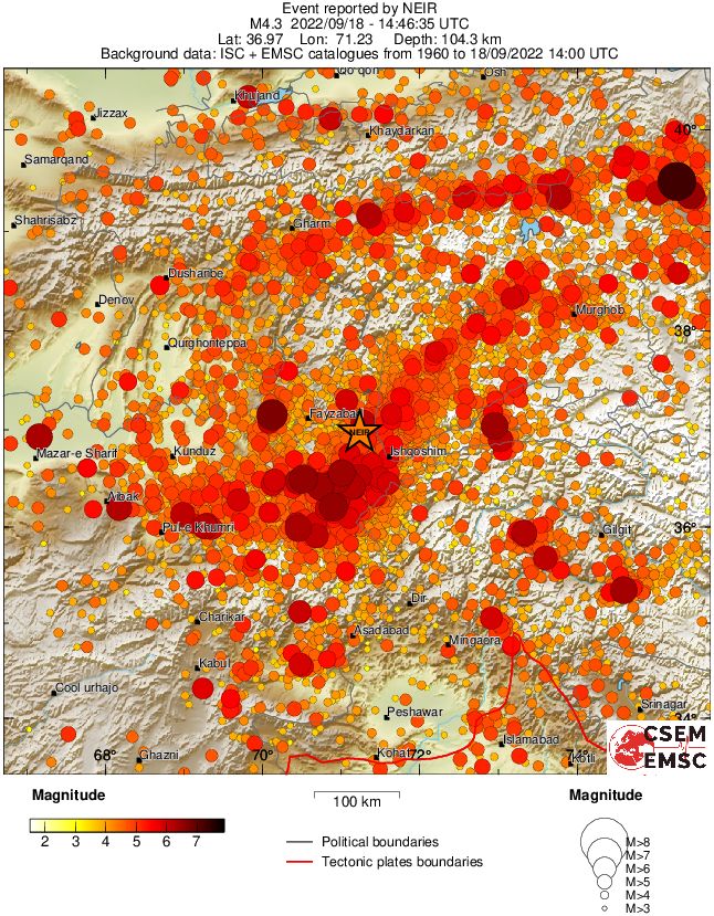 regional magnitude historical seismicity