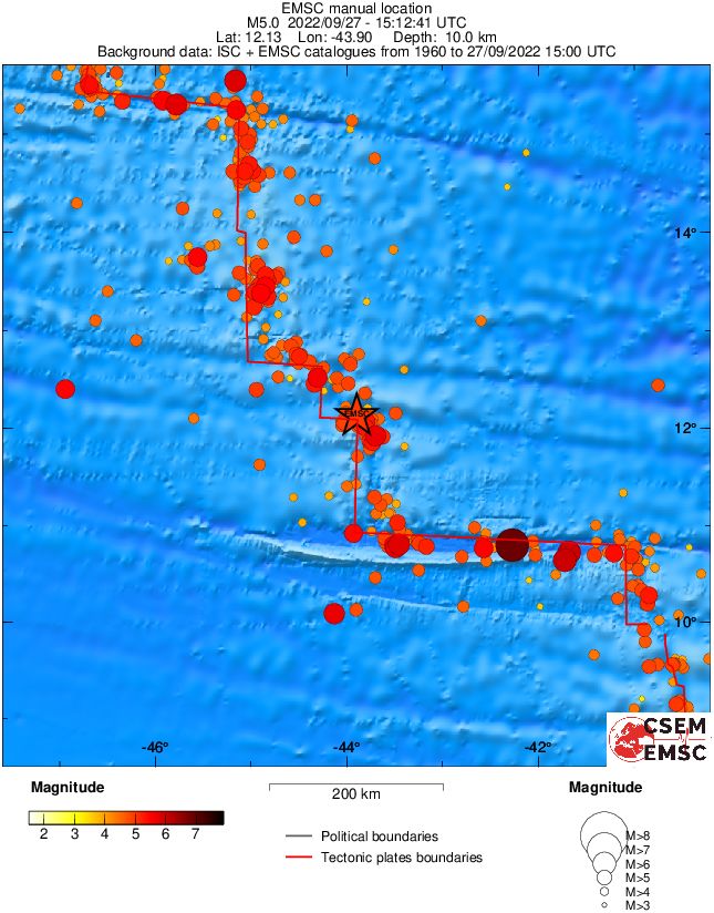 regional magnitude historical seismicity