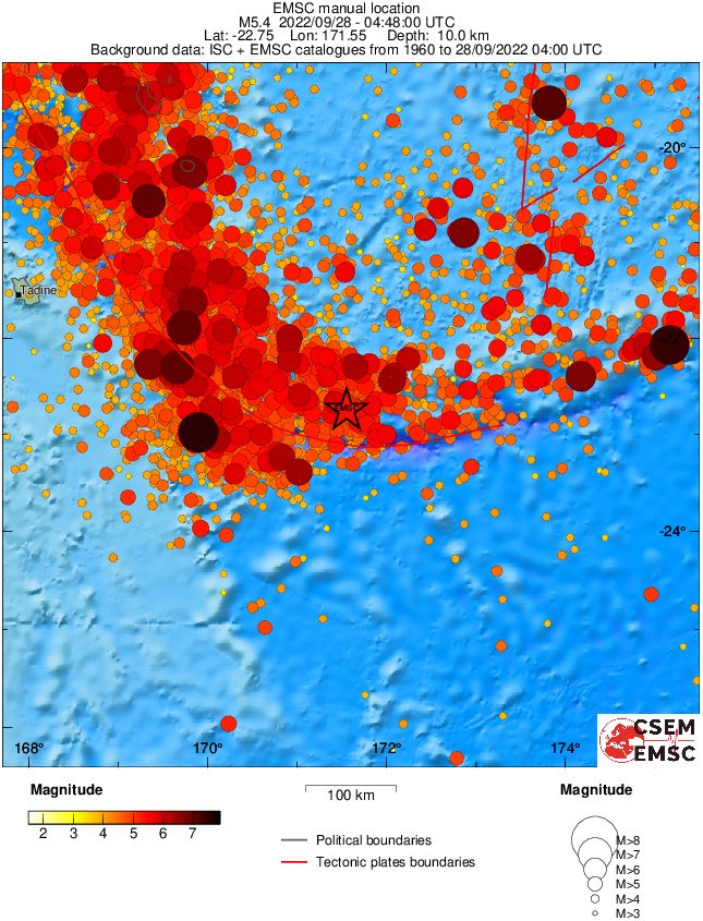 regional magnitude historical seismicity