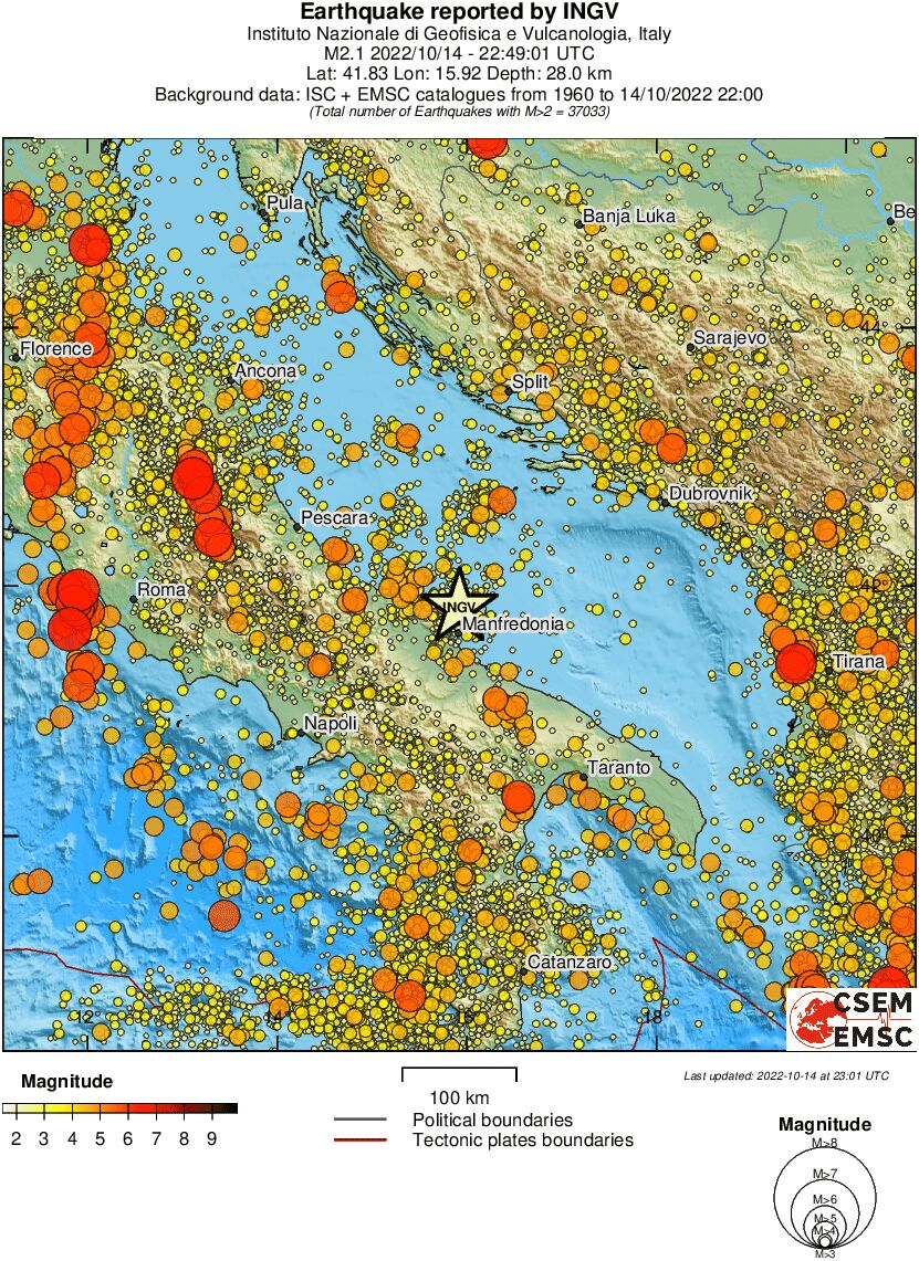 regional magnitude historical seismicity