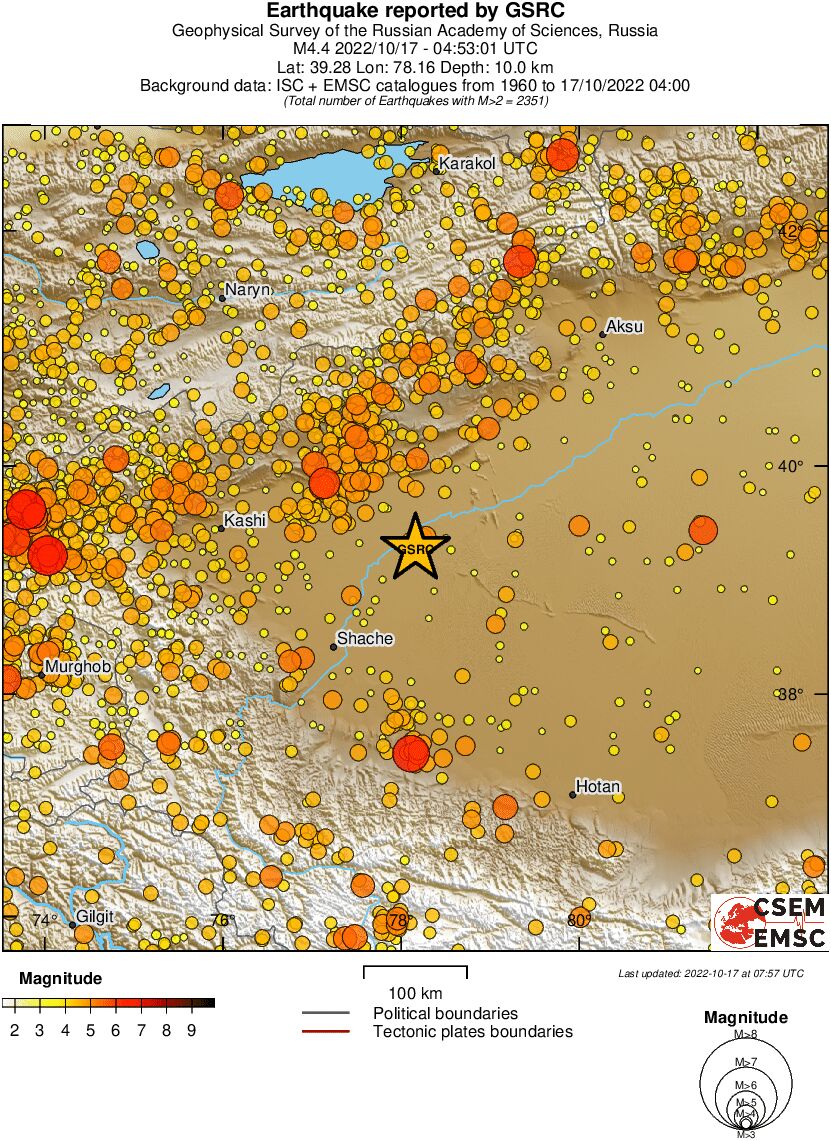 regional magnitude historical seismicity