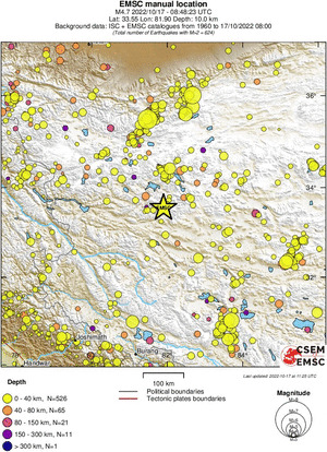 regional historical seismicity