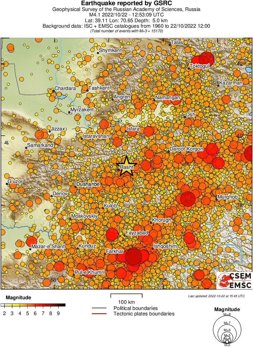 regional magnitude historical seismicity