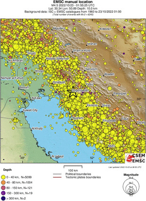 regional historical seismicity