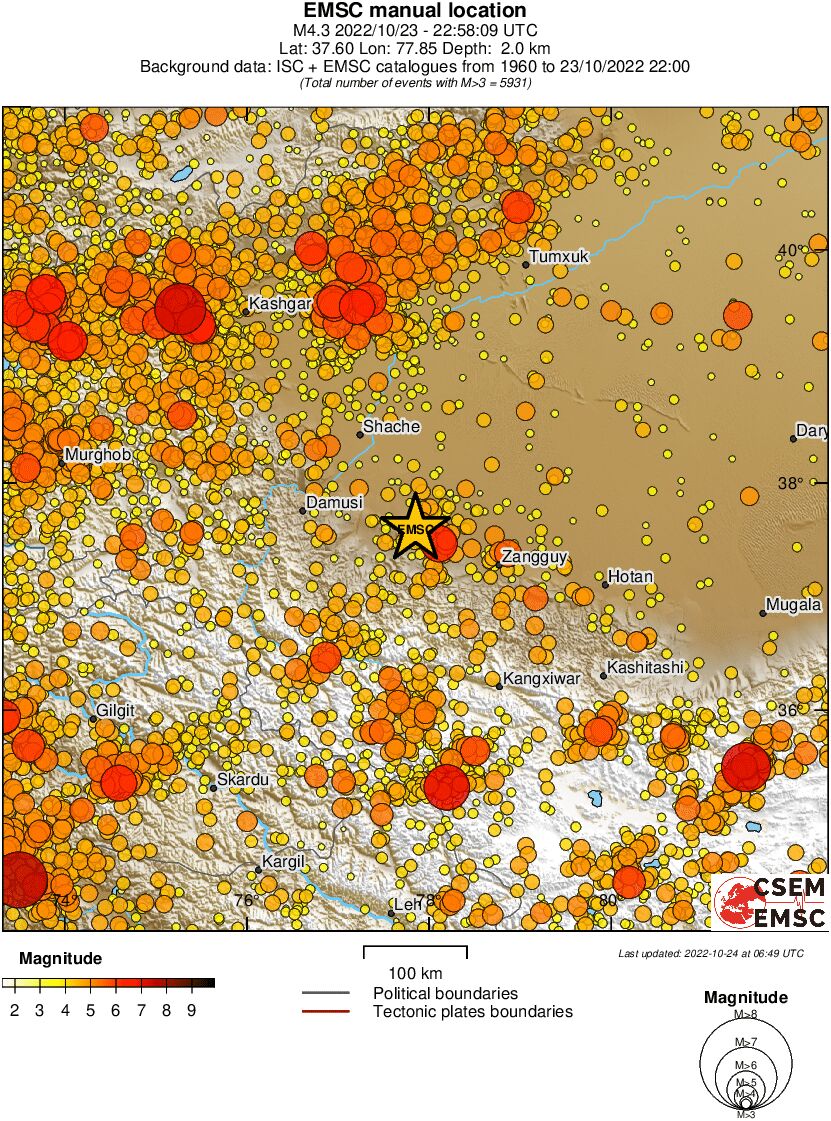 regional magnitude historical seismicity