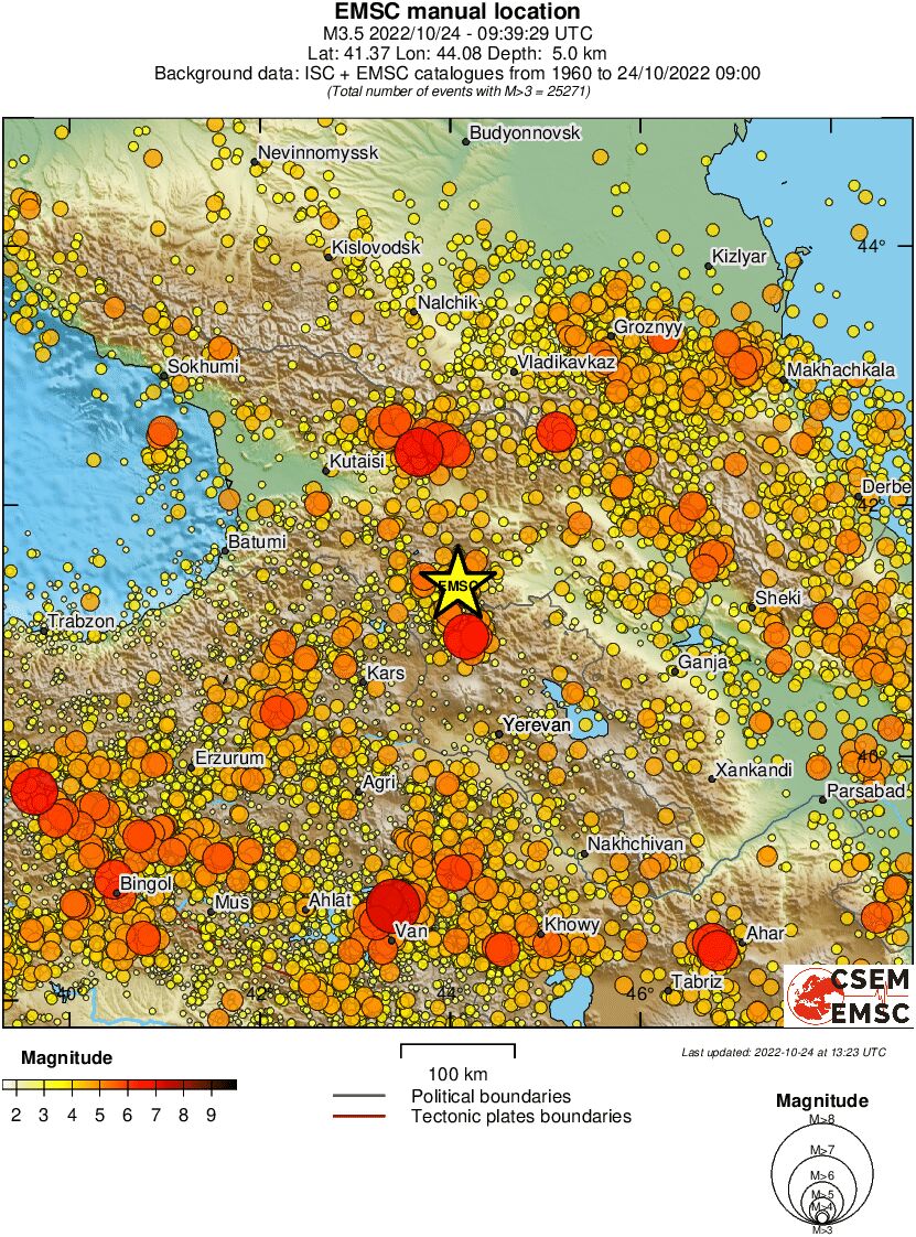 regional magnitude historical seismicity