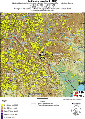 regional historical seismicity