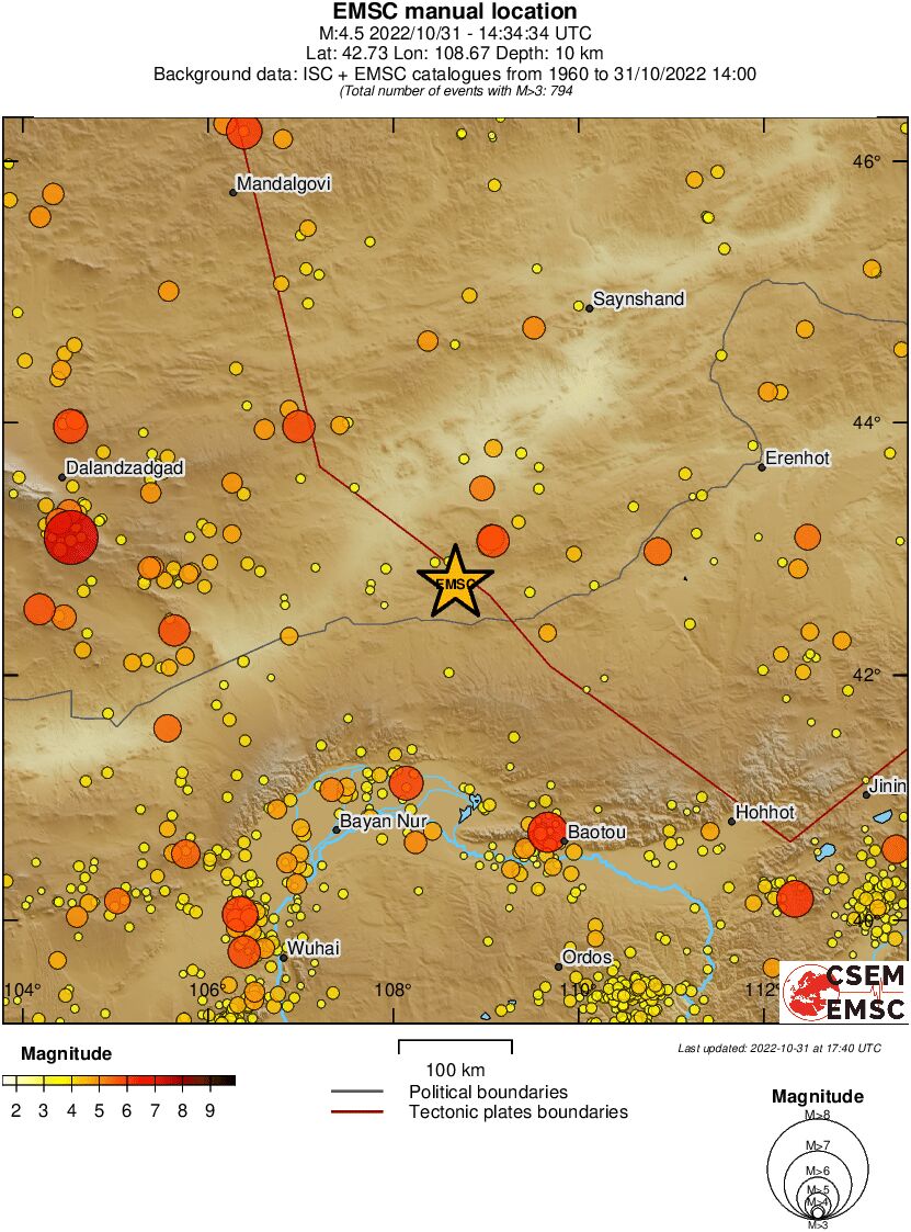 regional magnitude historical seismicity