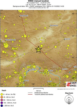 regional historical seismicity