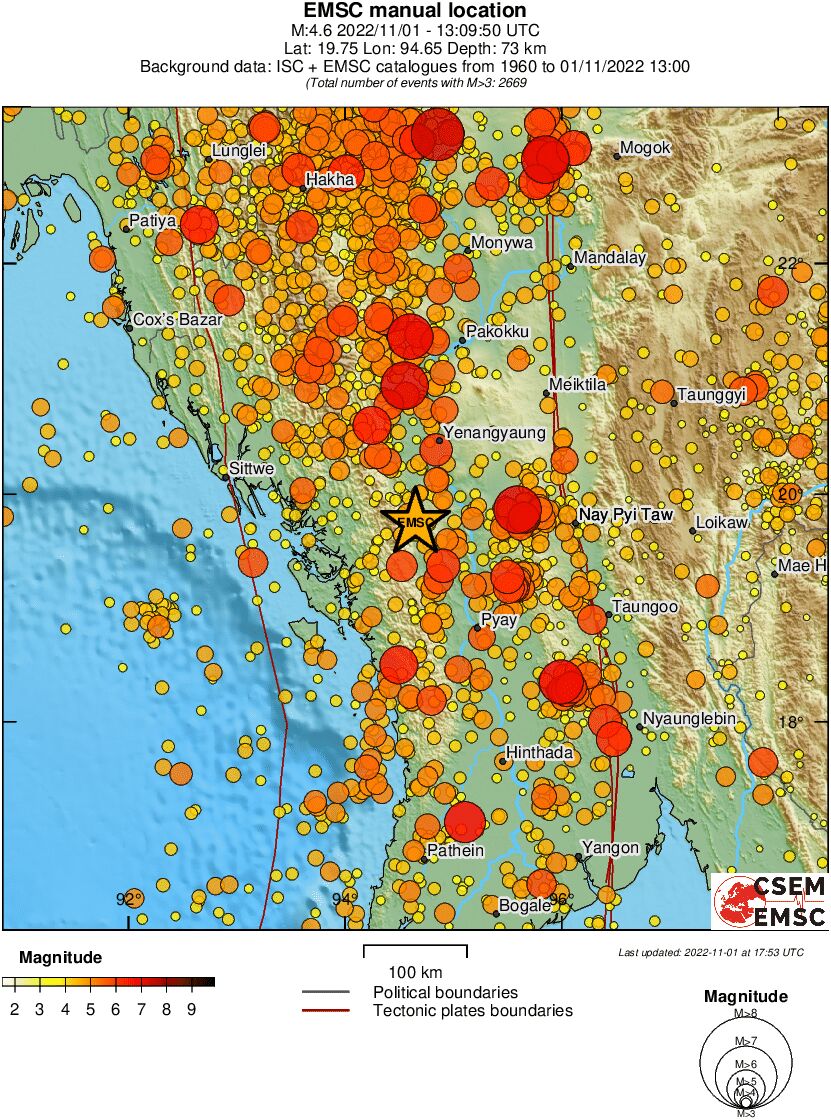 regional magnitude historical seismicity