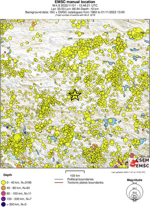 regional historical seismicity
