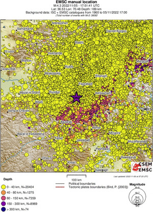 regional historical seismicity