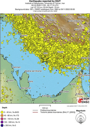 regional historical seismicity