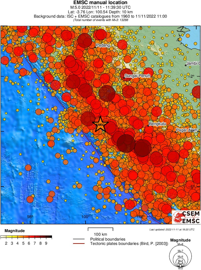 regional magnitude historical seismicity
