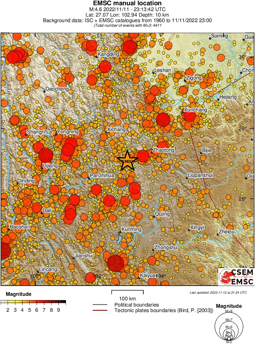 regional magnitude historical seismicity