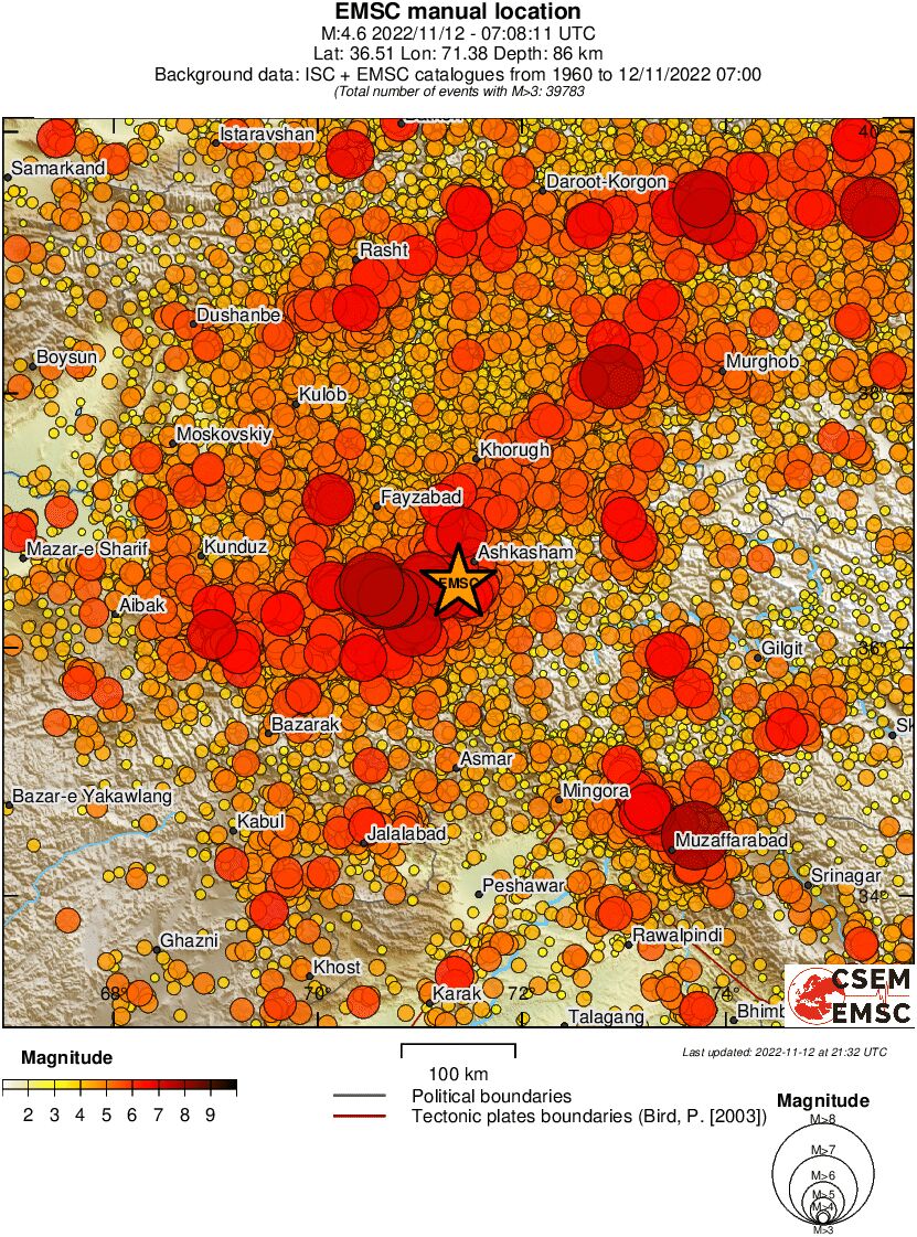 regional magnitude historical seismicity