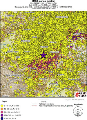 regional historical seismicity