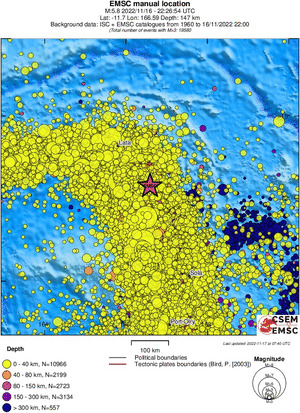 regional historical seismicity