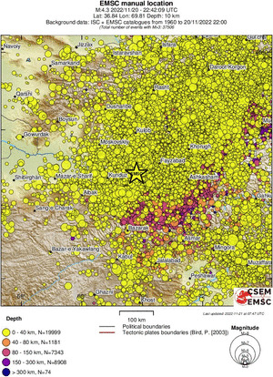 regional historical seismicity