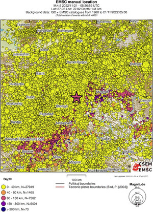 regional historical seismicity