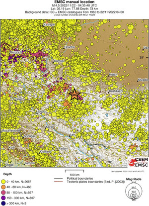regional historical seismicity