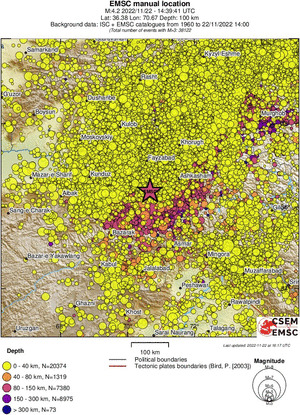 regional historical seismicity