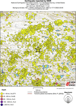 regional historical seismicity