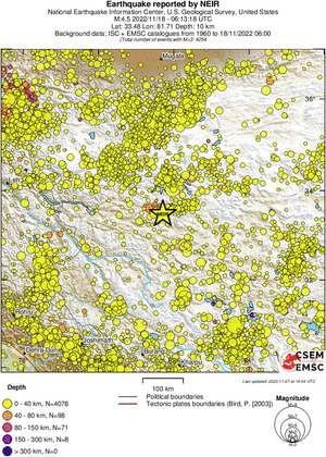 regional historical seismicity