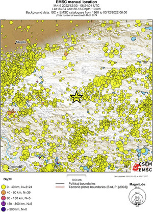 regional historical seismicity