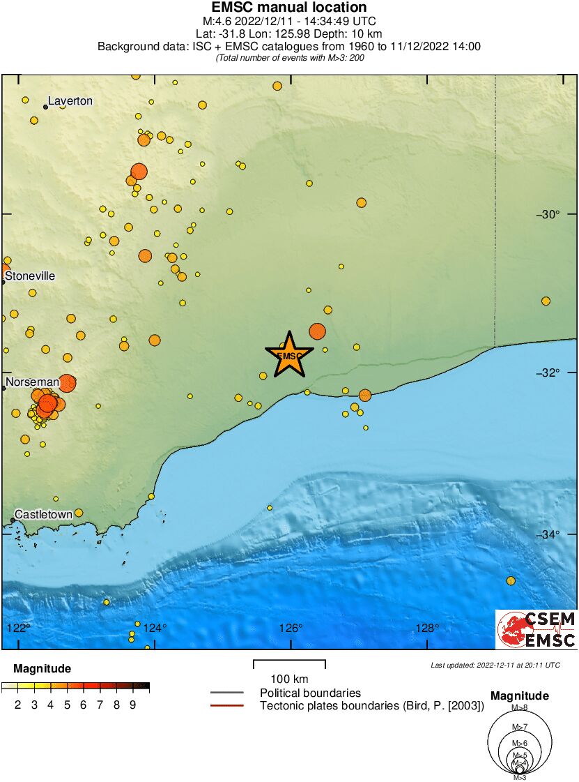 regional magnitude historical seismicity