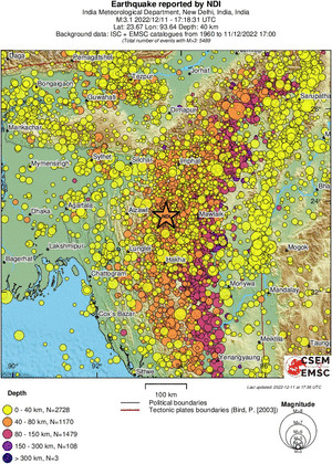 regional historical seismicity