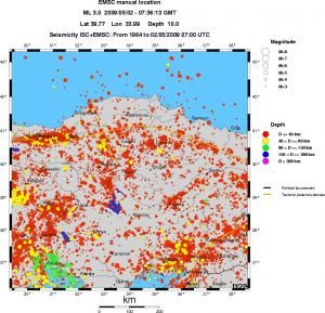 regional historical seismicity