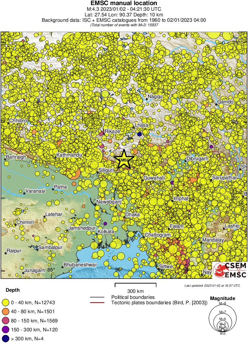 wide historical seismicity