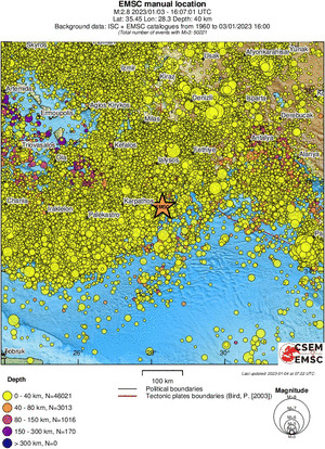 regional historical seismicity