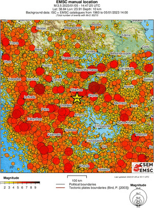 regional magnitude historical seismicity