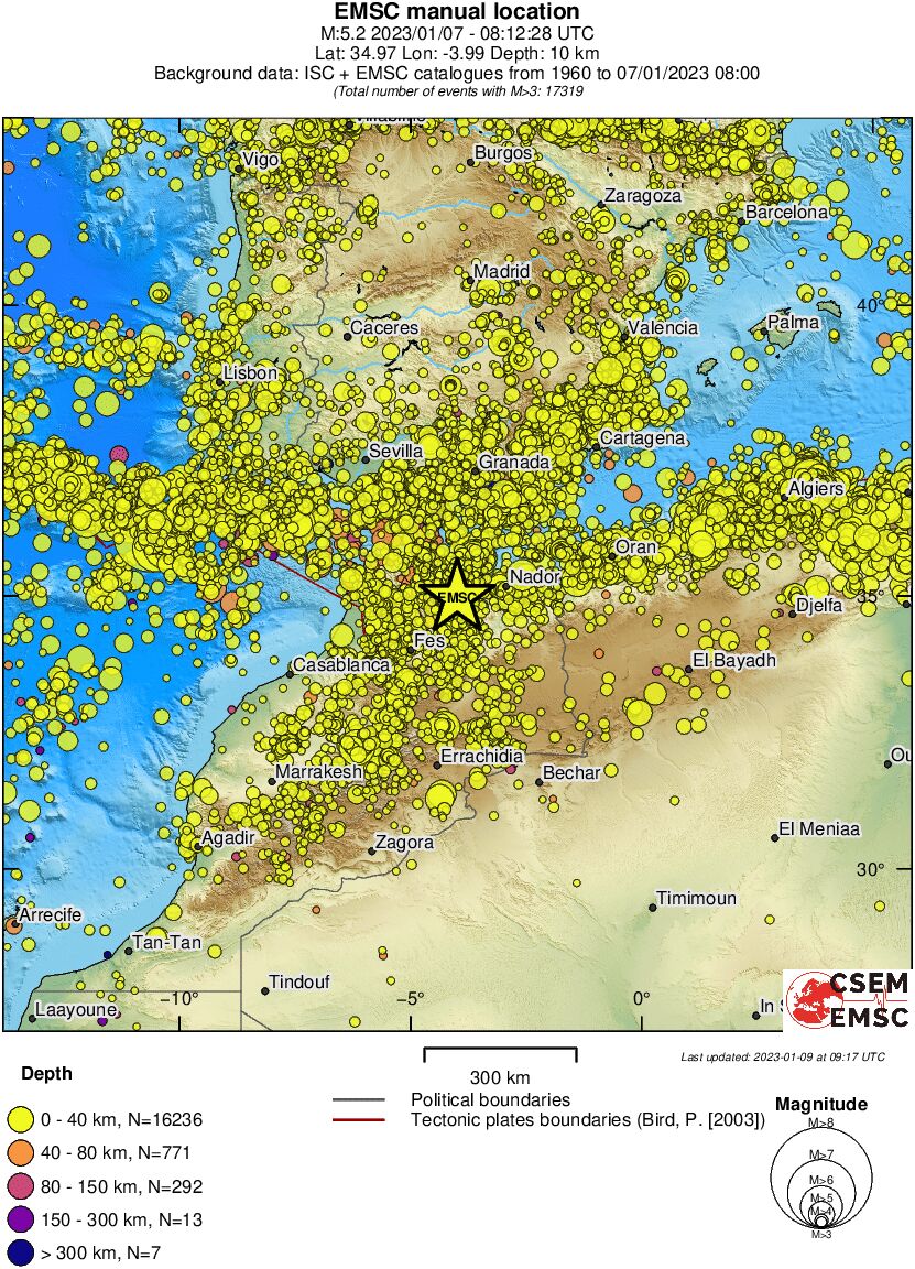 wide historical seismicity