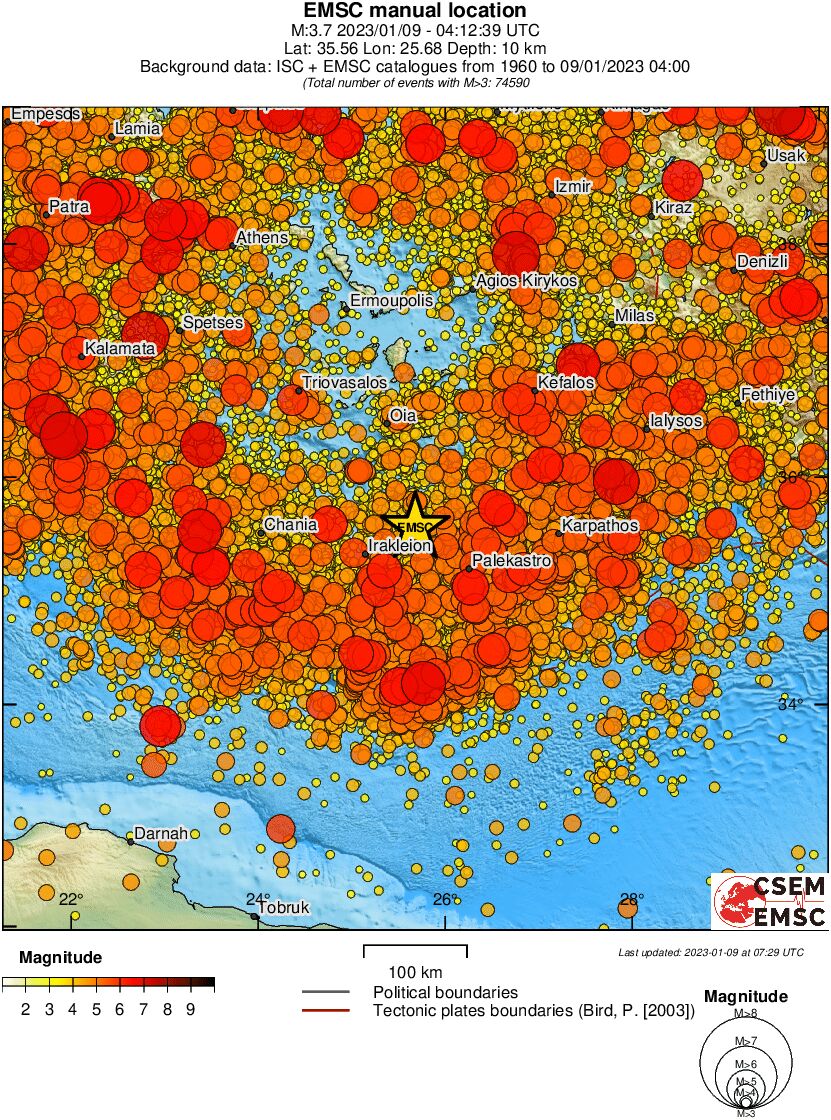 regional magnitude historical seismicity