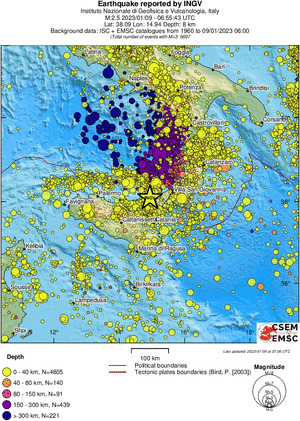 regional historical seismicity