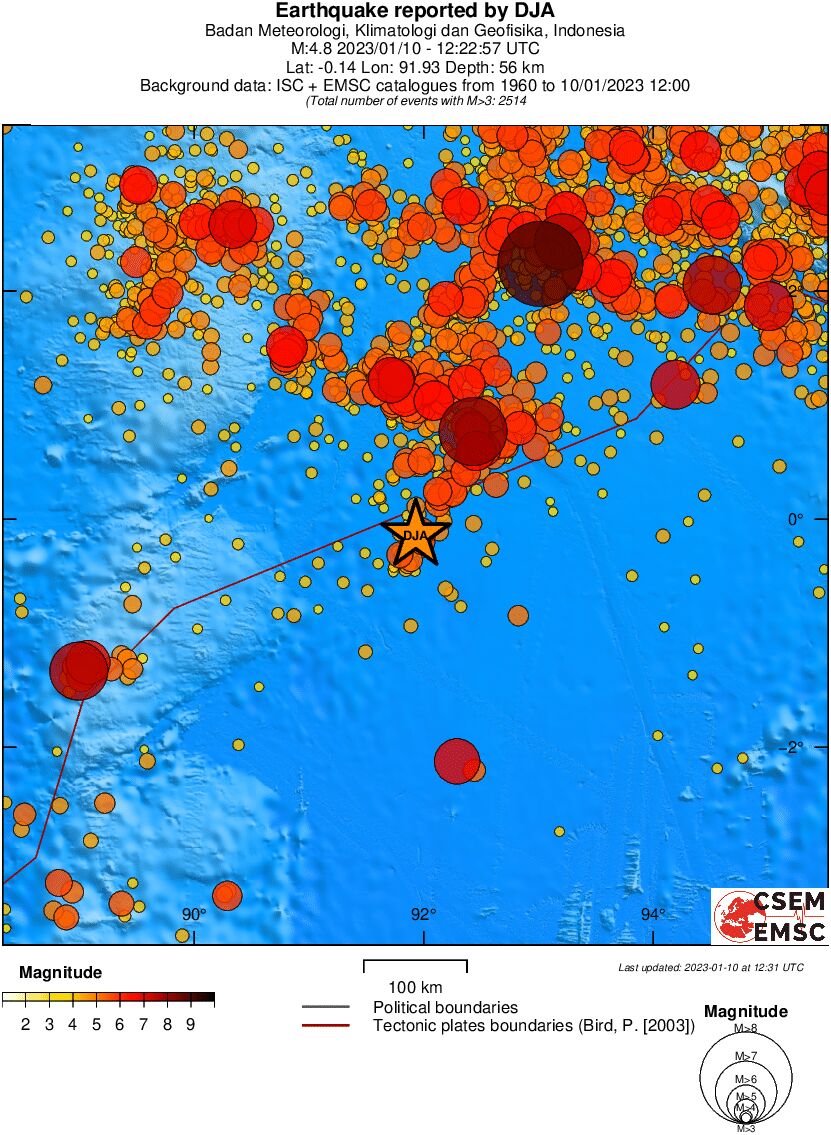 regional magnitude historical seismicity