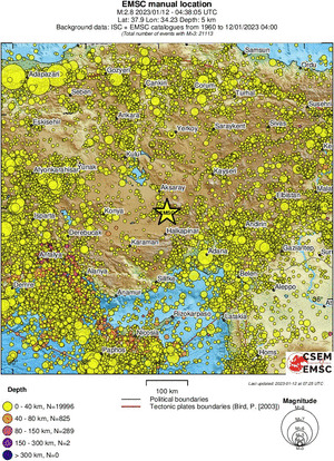regional historical seismicity