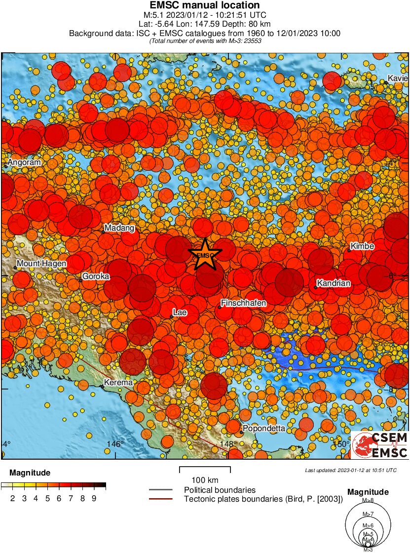 regional magnitude historical seismicity