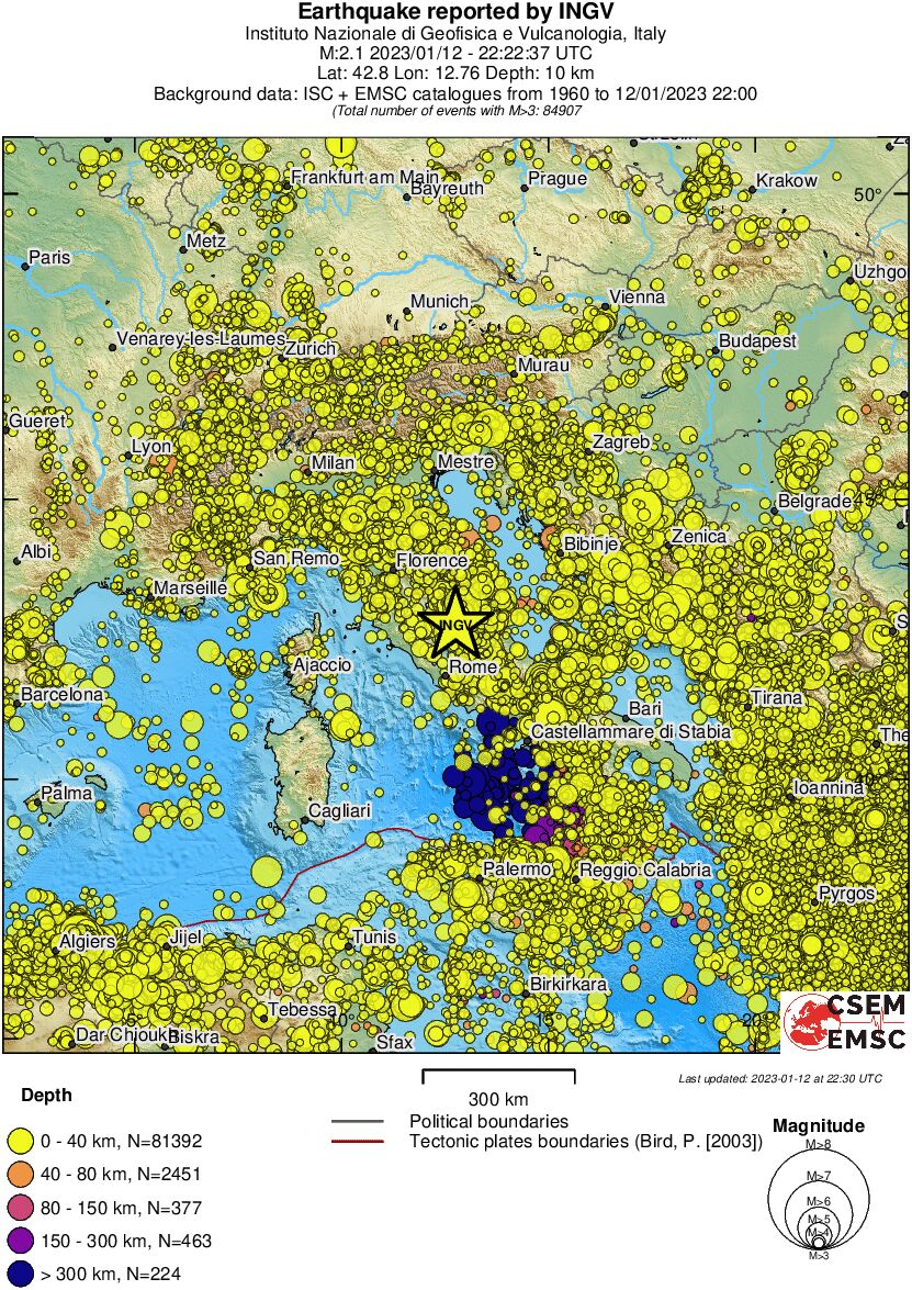 wide historical seismicity