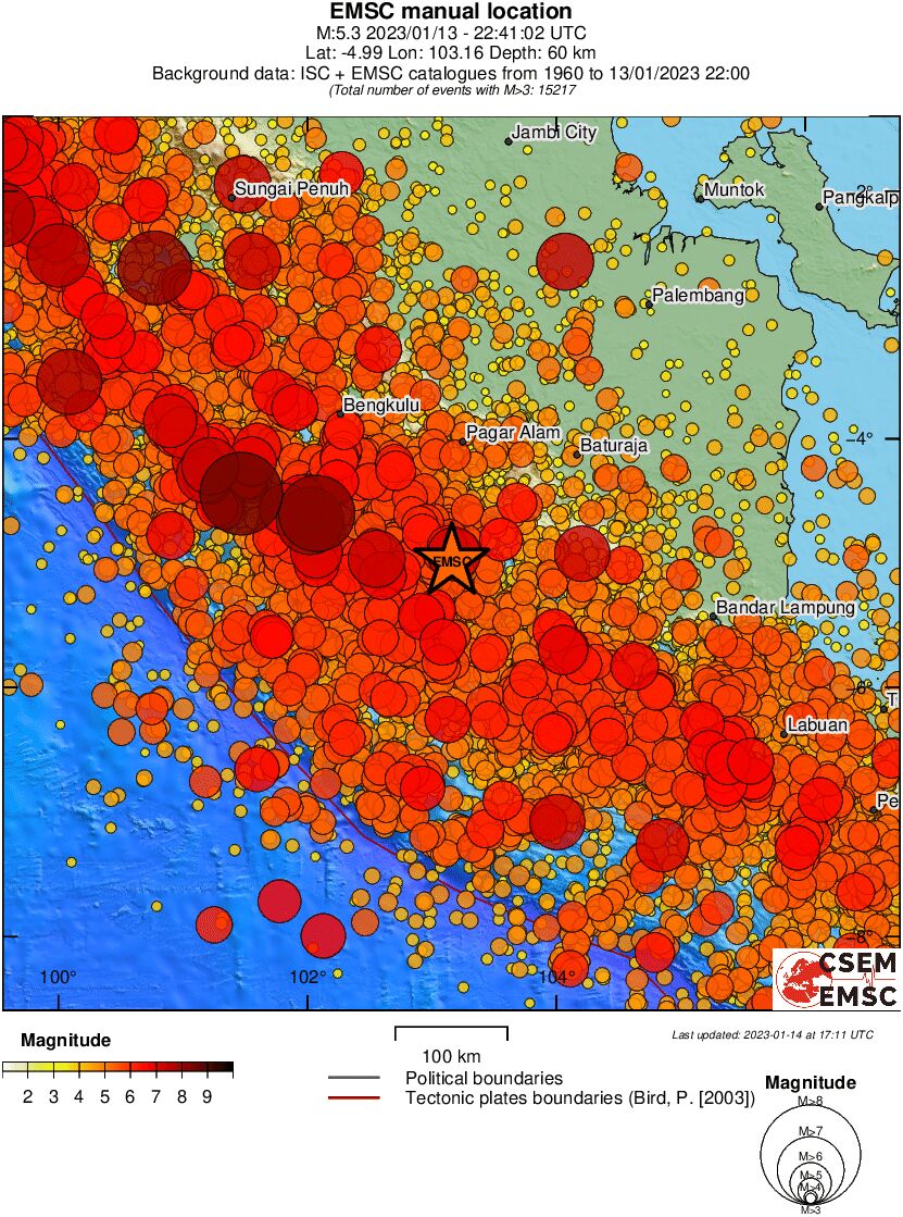 regional magnitude historical seismicity