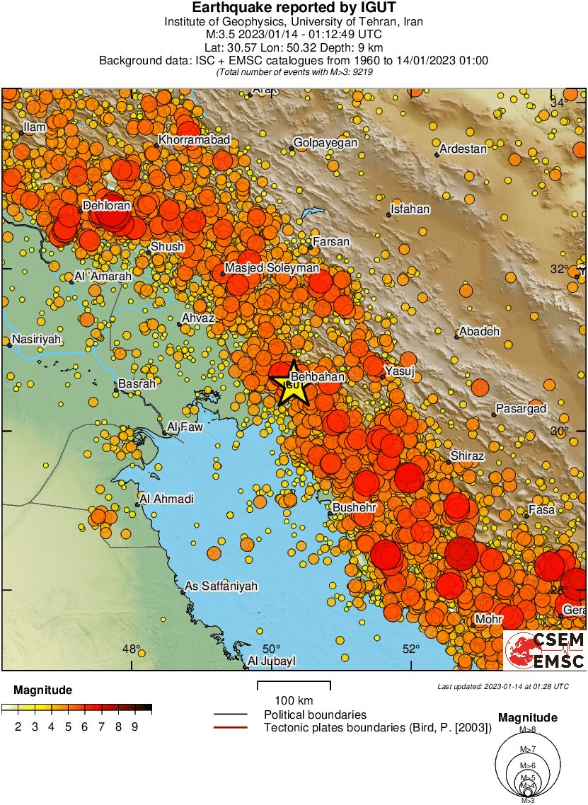 regional magnitude historical seismicity