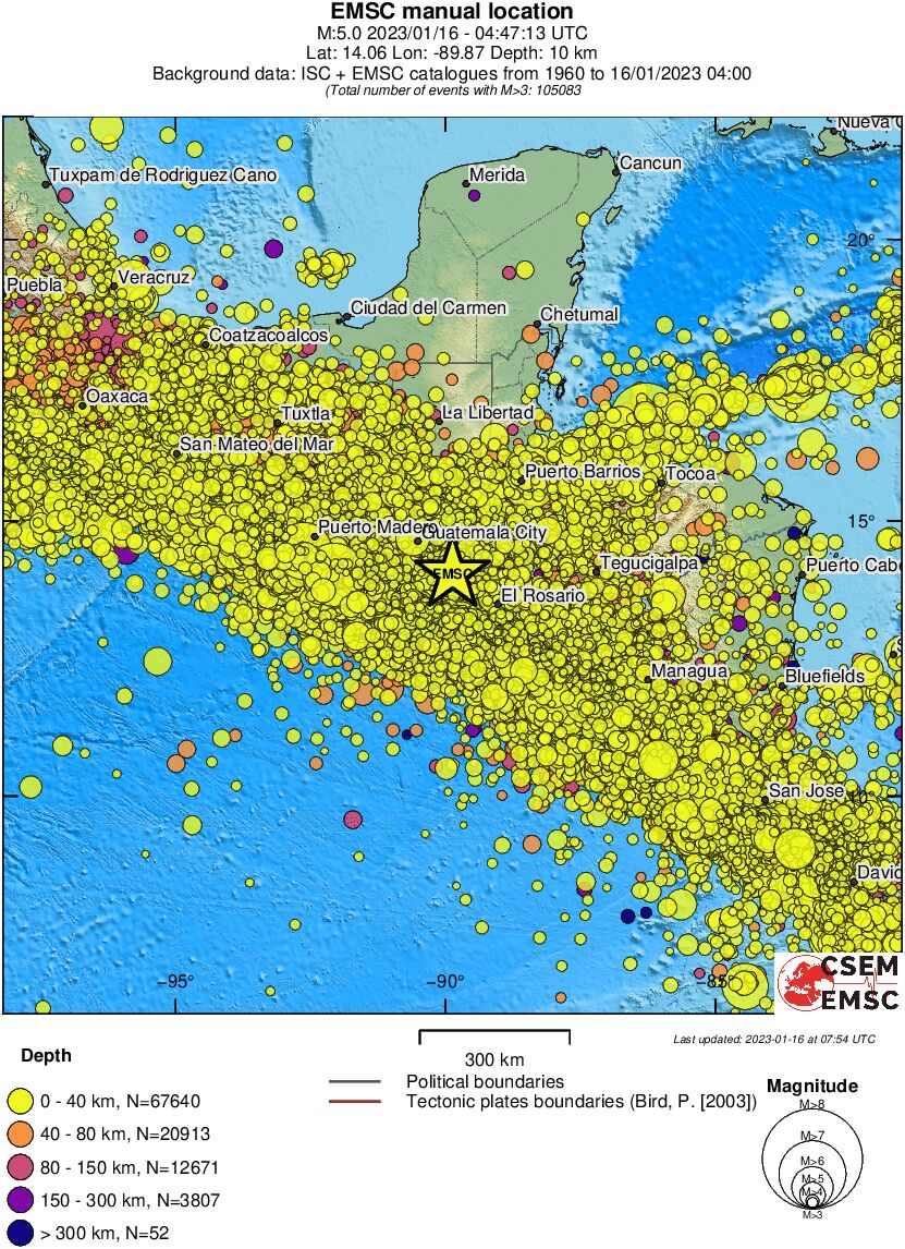 wide historical seismicity