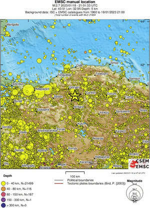 regional historical seismicity
