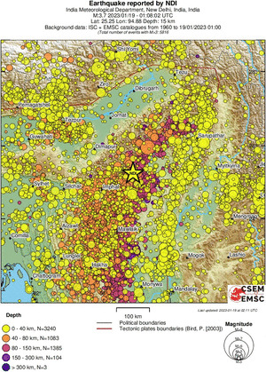 regional historical seismicity